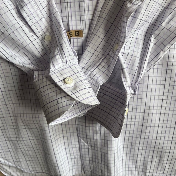 Ermenegildo Zegna Portifino Long Check Pattern Sleeve Shirt Size L - Picture 5 of 11